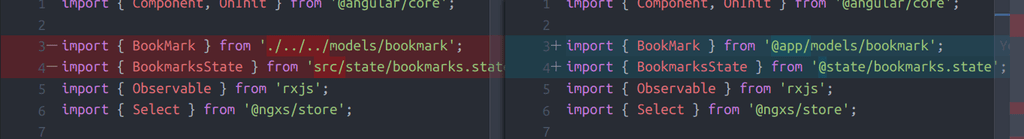Differences between code